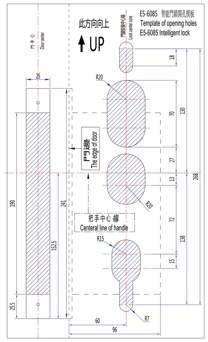 FB63-fb68鎖夾6085開孔圖